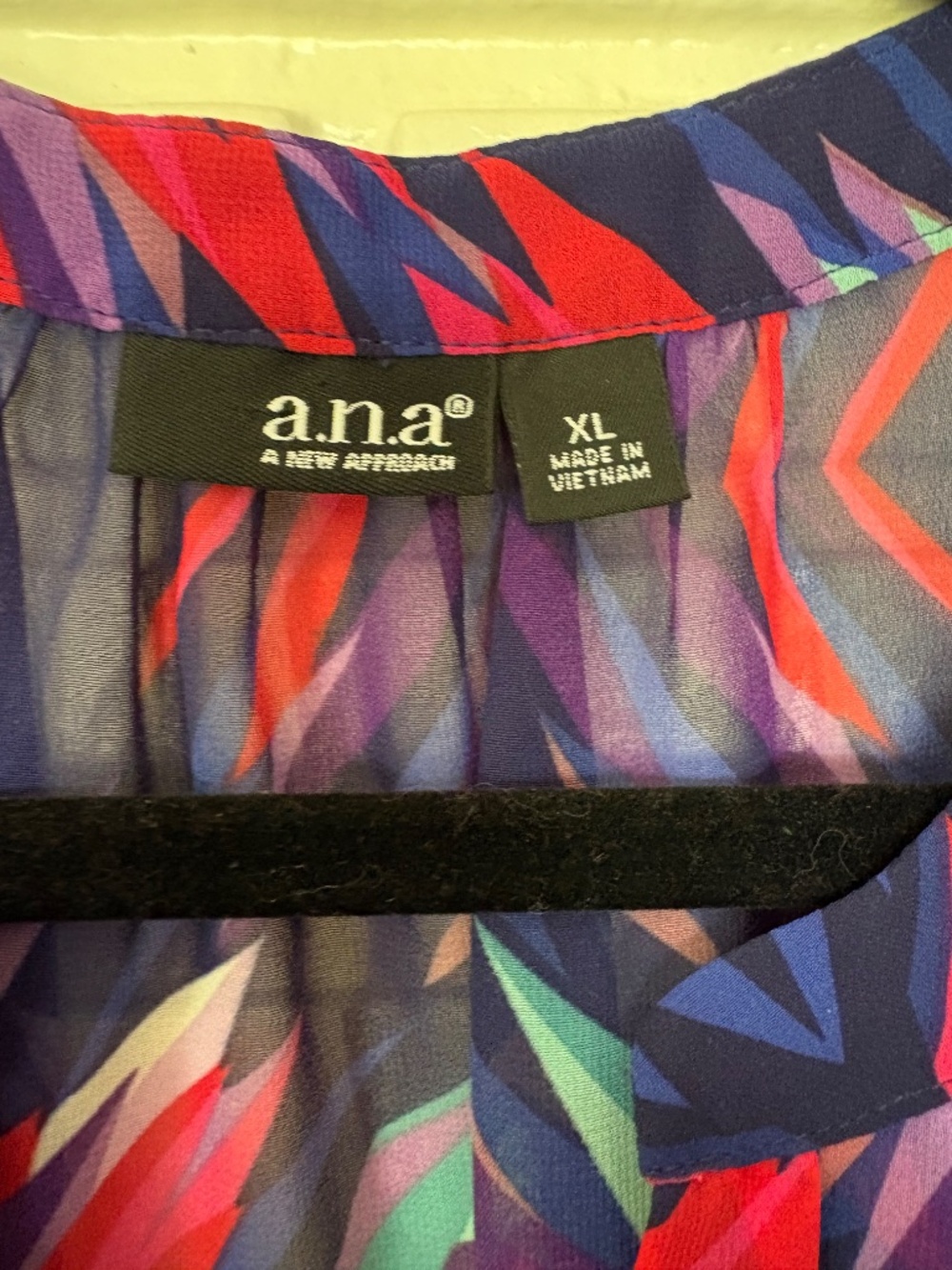 ANA Colorful Blouse SZ XL - Picture 2 of 7